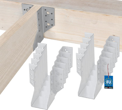 KOTARBAU® 10er Set Balkenschuh Typ A 60 mm Holzbalkenverbinder Balkenverbinder Verbinder für Baukons