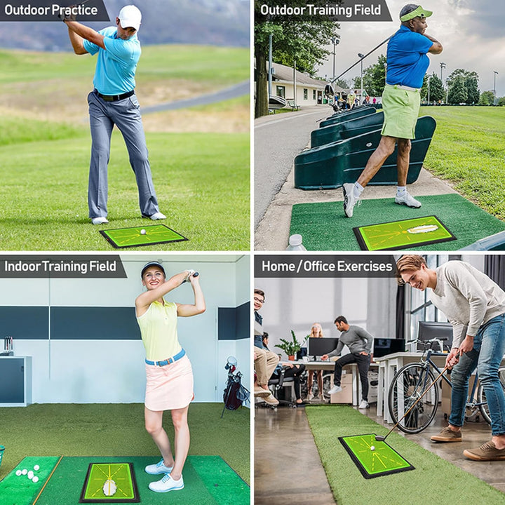 Golf-Schwingmatte – Sofortige Rückkehr | Indoor/Outdoor Trainingsmatte | rutschfeste Unterseite, lan