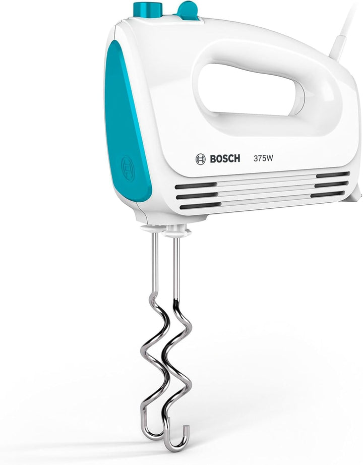 Bosch Handrührer MFQ2210D, Handrührgerät, 2 Rührbesen, 2 Edelstahl-Knethaken,spülmaschinengeeignet,