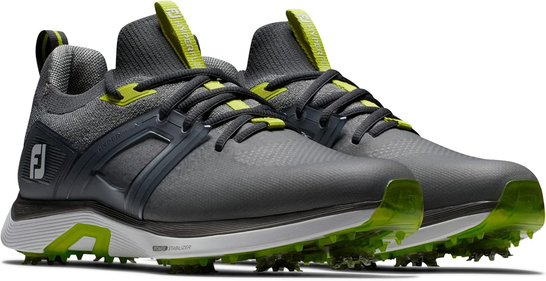 Footjoy Herren Hyperflex Golfschuhe 40.5 EU Weit Anthrazit Limettengrün, 40.5 EU Weit Anthrazit Lime