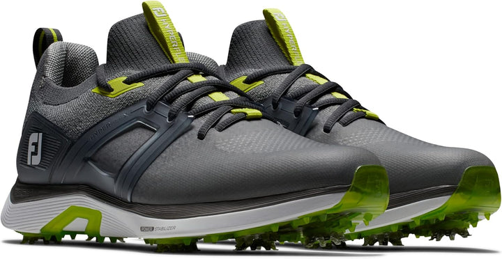 Footjoy Herren Hyperflex Golfschuhe 40.5 EU Weit Anthrazit Limettengrün, 40.5 EU Weit Anthrazit Lime