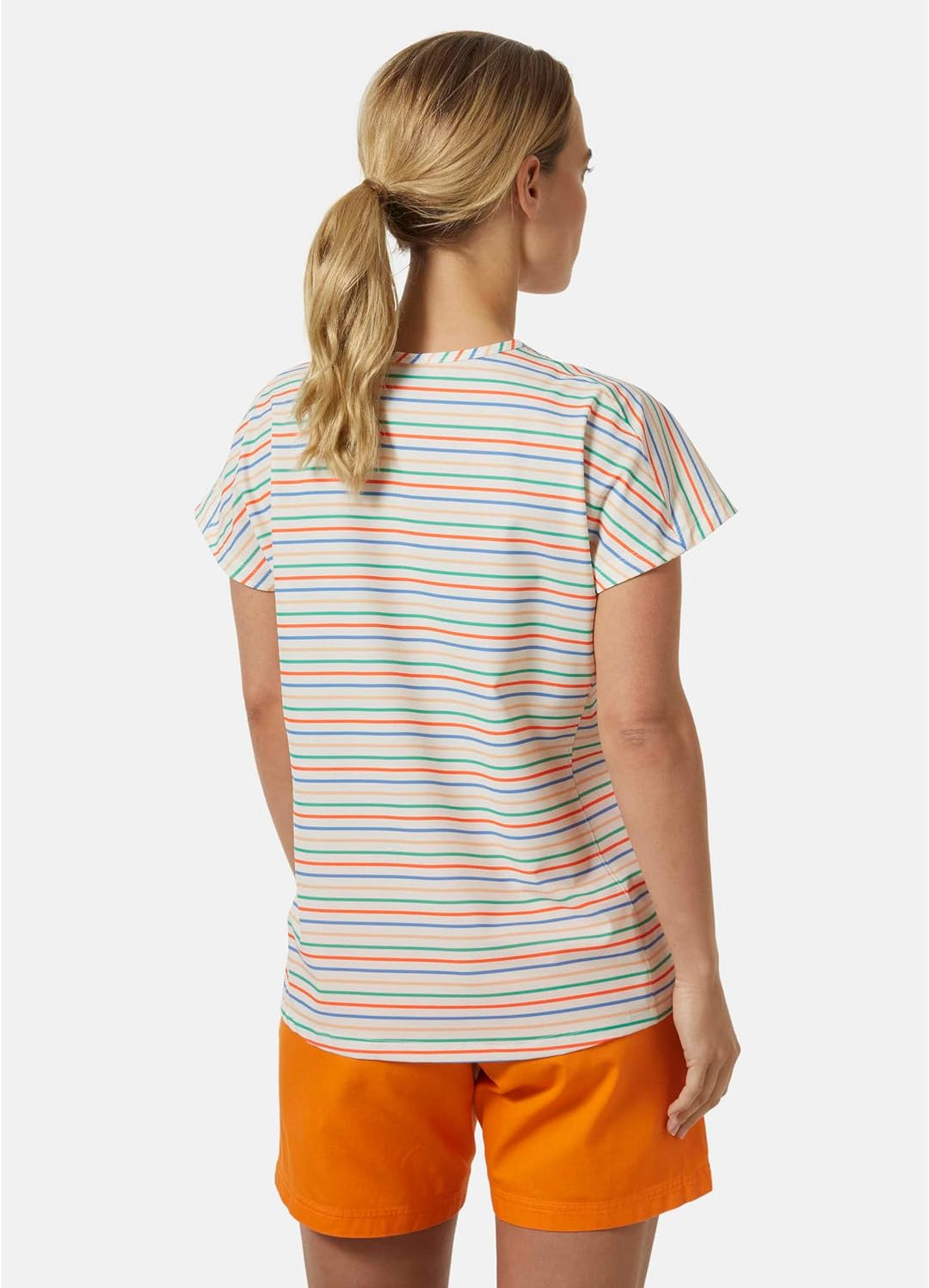 Helly Hansen Damen W Thalia Sommer Top T-Shirt XS Snow Multistripe, XS Snow Multistripe
