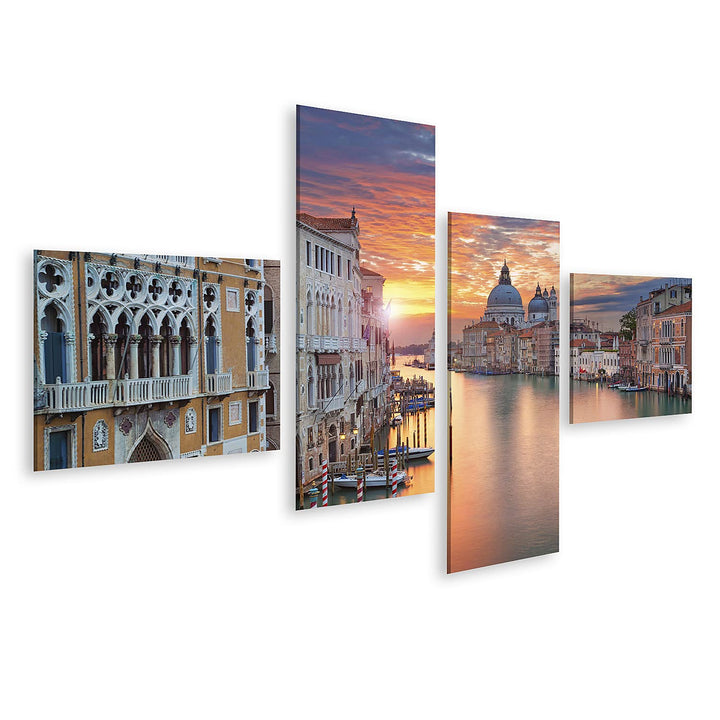 islandburner Bild auf Leinwand Venedig Canale Grande Im Sonnenlicht Bilder Wandbilder Poster Leinwan