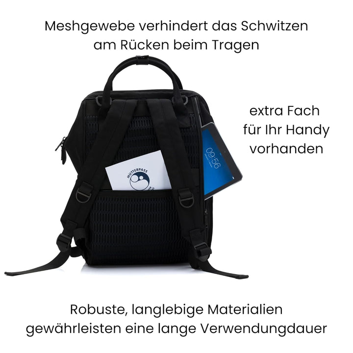 Fillikid Wickelrucksack Barcelona | Geräumiger & stylischer Rucksack mit vielen Fächern, isoliertem