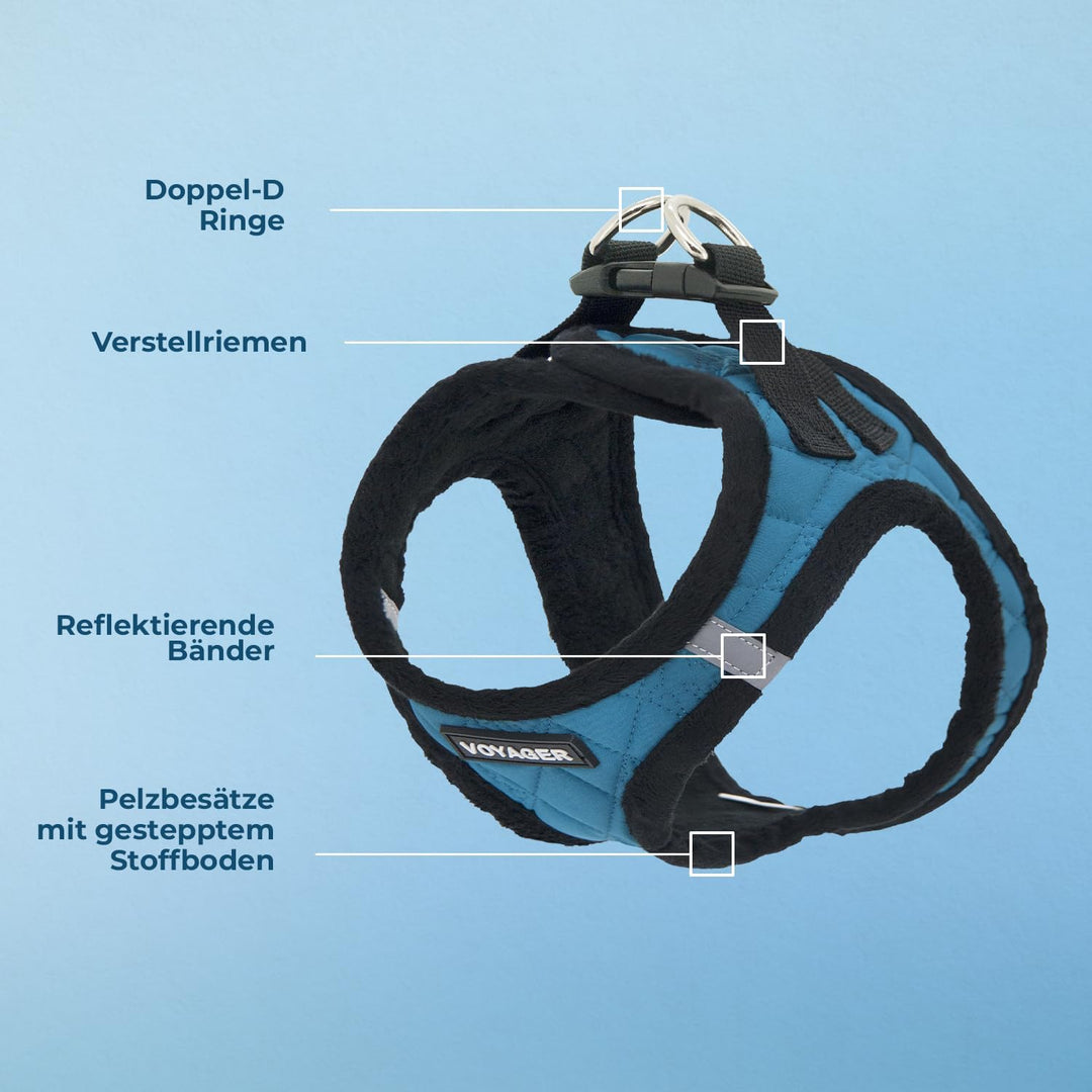 Voyager Step-In Plüsch-Hundegeschirr by Best Pet Supplies - Step-In-Westengeschirr für kleine und mi