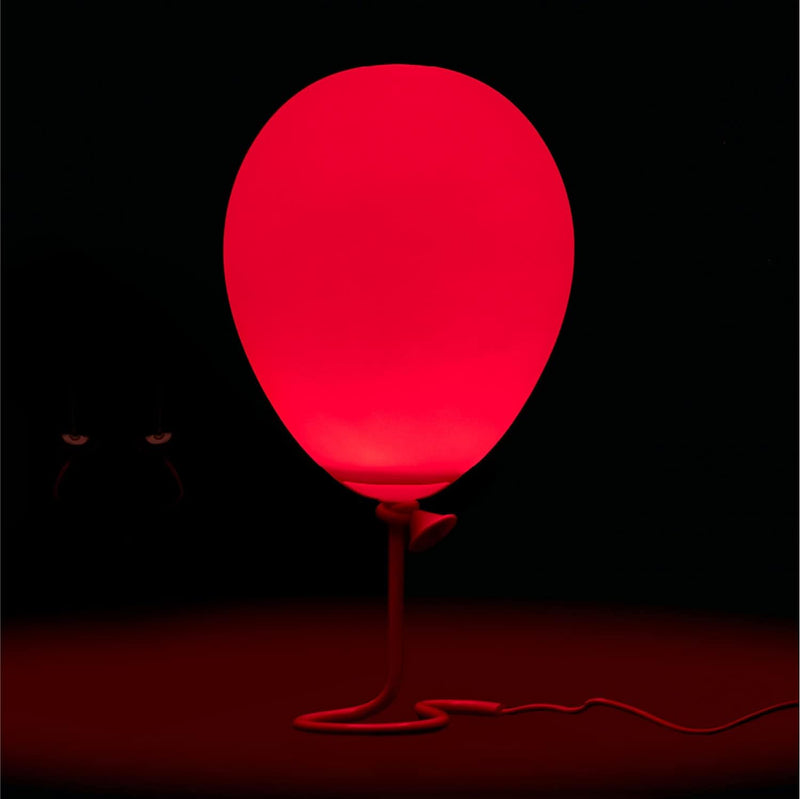 Stephen King Es Tischlampe Luftballon aus Kunststoff, leuchtet in rot.