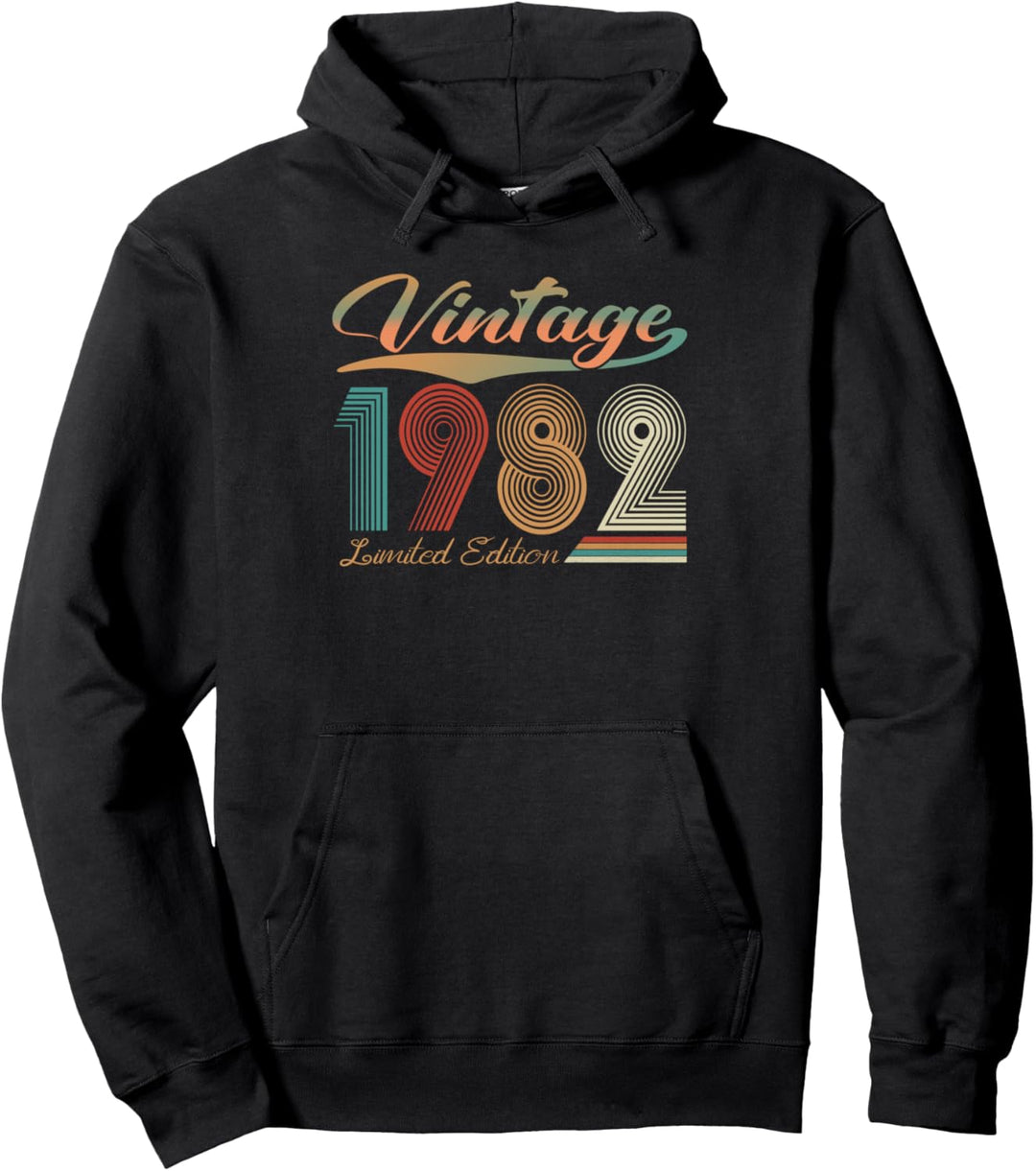 Vintage 1982 Retro 40th Bitrthday Limited Edition Pullover Hoodie