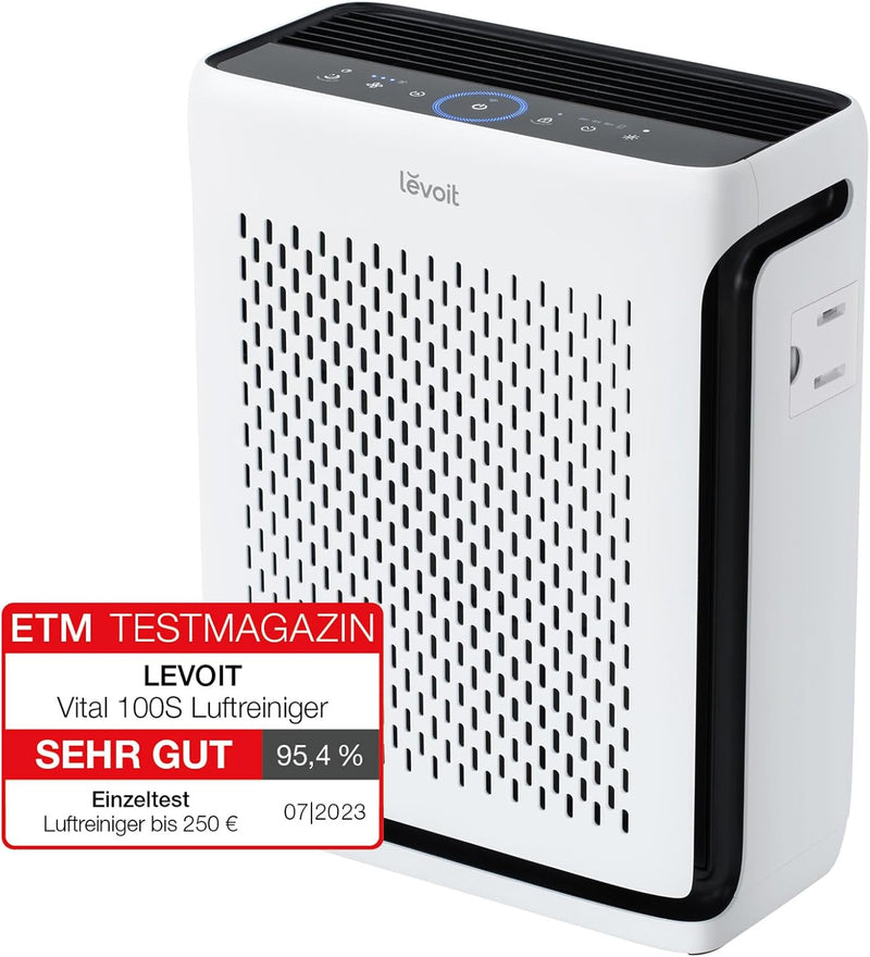 LEVOIT HEPA Luftreiniger Allergiker für 52㎡ Wohnung Raucherzimmer, 23dB Air Purifier mit Staub-&Lich