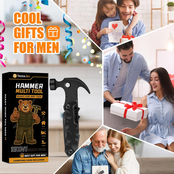 Camping Multitool – Geschenke für Männer &, Vater, Ehemann – 13-in-1 Multitool, Hammer, Flaschenöffn
