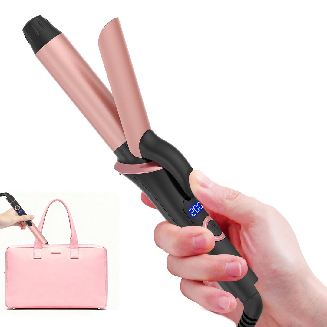 UKLISS Mini Lockenstab für Kurze Haare, 25mm Reise Lockenstab Kleine Locken, LCD Display 120-200℃, m