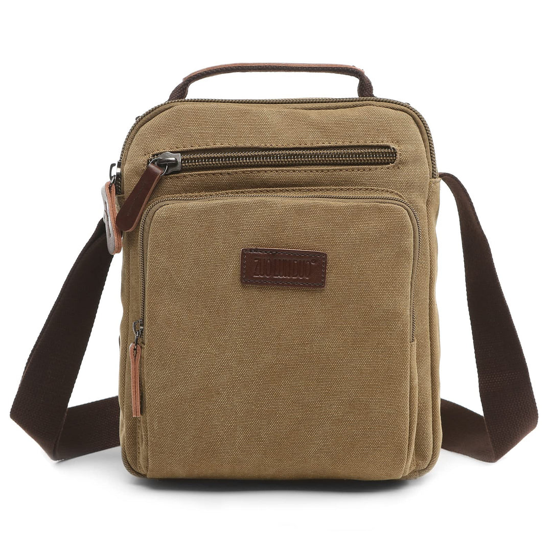 DORRISO Mode Herren Umhängetasche Leinwand Schultertasche Klein Schultertaschen Leicht Kuriertasche