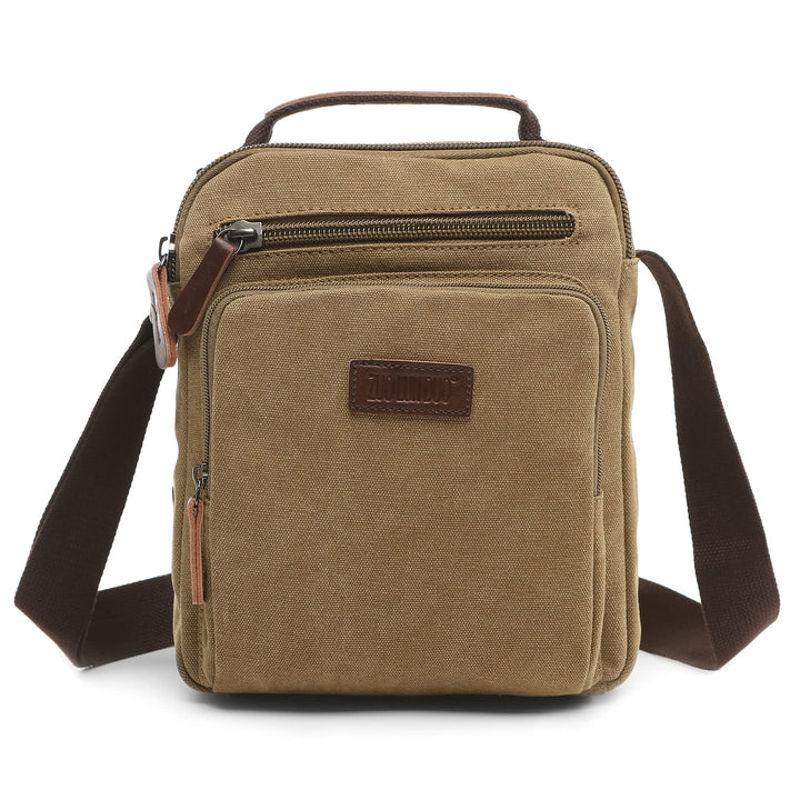 DORRISO Mode Herren Umhängetasche Leinwand Schultertasche Klein Schultertaschen Leicht Kuriertasche