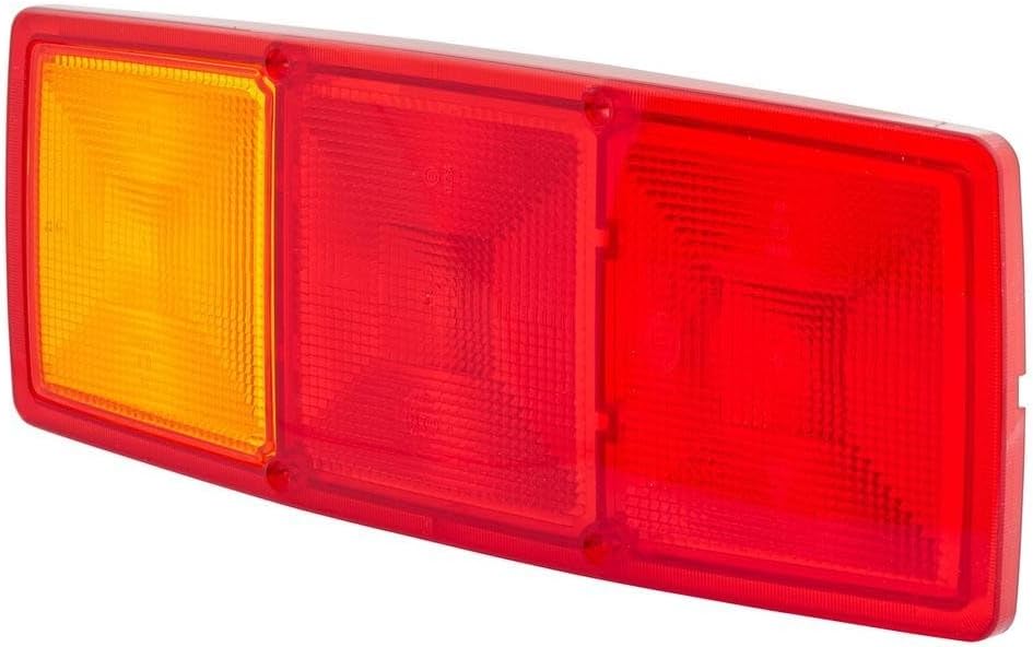 HELLA - Heckleuchte - Glühlampe - 12V - Einbau/geschraubt - Lichtscheibenfarbe: rot/gelb - Stecker: