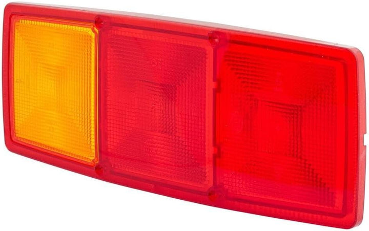 HELLA - Heckleuchte - Glühlampe - 12V - Einbau/geschraubt - Lichtscheibenfarbe: rot/gelb - Stecker: