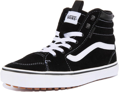 Vans Unisex Kinder Filmore Hi Vansguard Sneaker 28 EU Suede Black White, 28 EU Suede Black White