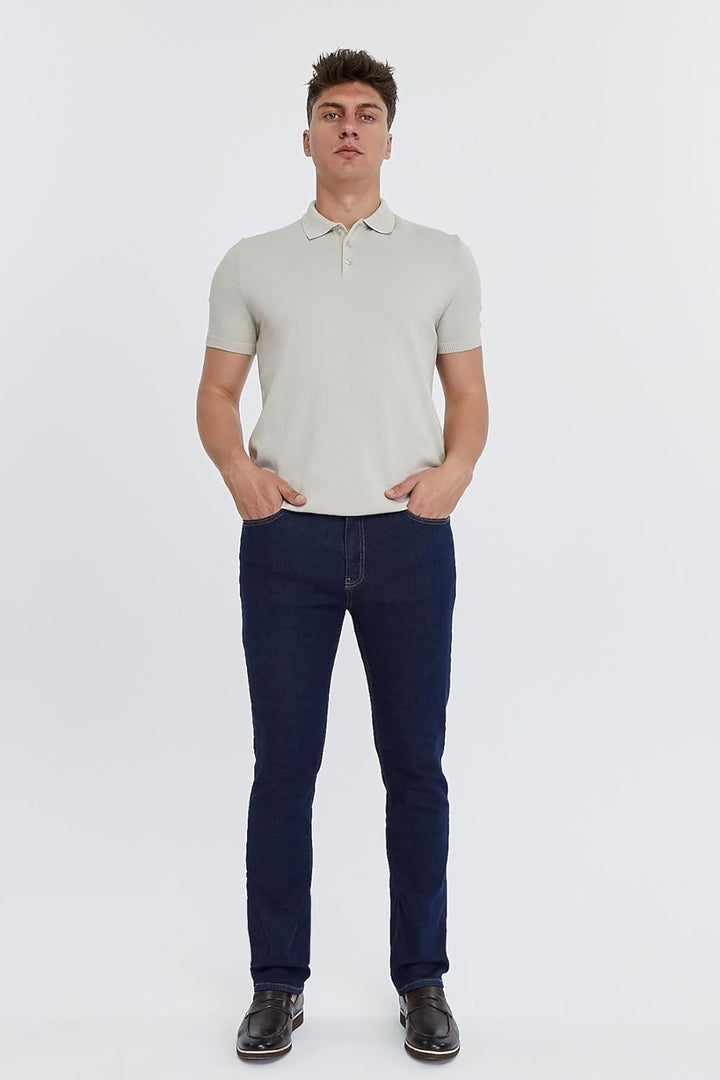 Herren Jeans Regular Fit, Stretch Jeanshose, Herren High Waist, Straight Cut, Basic Washed, Männer H