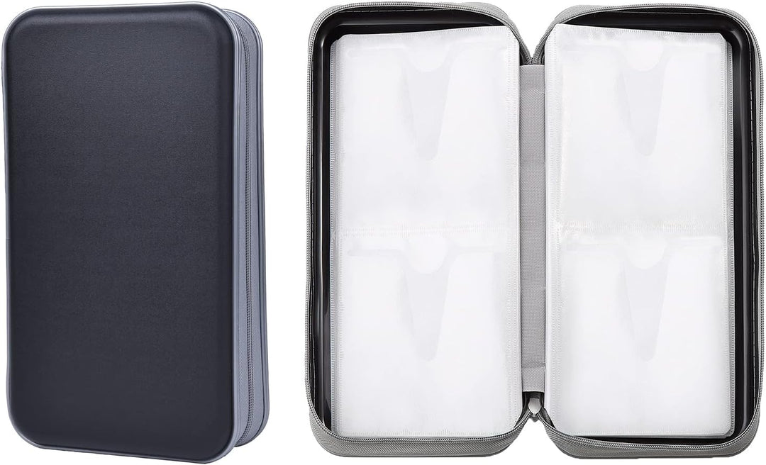 UENTIP CD-Hülle mit 96 Kapazitäten, tragbare DVD-Hülle aus Hartplastik, CD-Organizer, Brieftasche, s