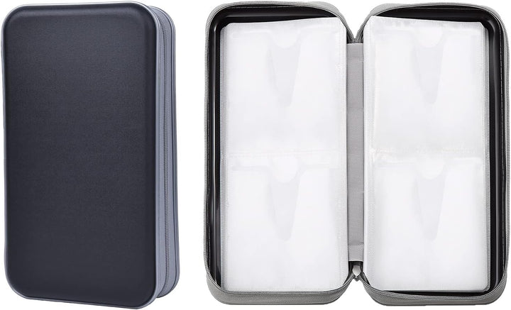 UENTIP CD-Hülle mit 96 Kapazitäten, tragbare DVD-Hülle aus Hartplastik, CD-Organizer, Brieftasche, s