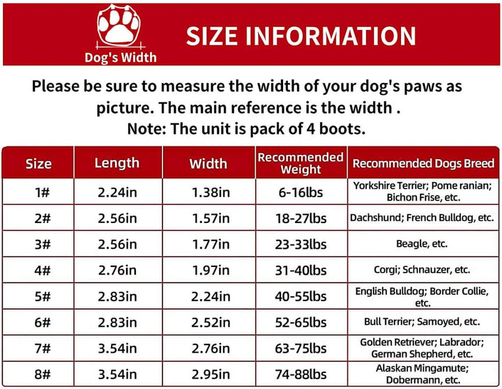 MOKCCI Truelove Pfotenschutz Hundestiefel,Wasserdicht Hundeschuhe mit Reflektierenden Riemen für Kle