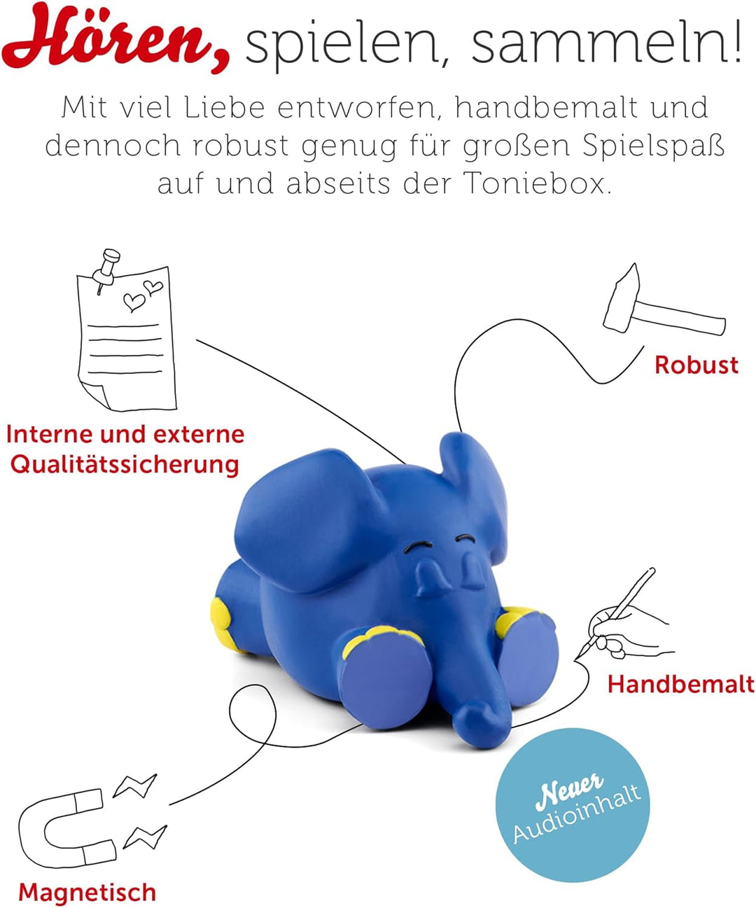 tonies Hörfiguren für Toniebox, Die Sendung mit dem Elefanten – Schlaf schön!, Hörbuch mit Musik für