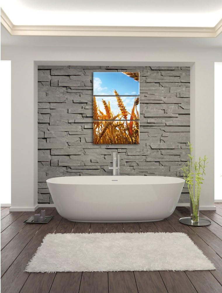 Pixxprint Ruhige See im Nebel als Leinwandbild/Grösse: 3 Teilig (120x80) / Wandbild/Kunstdruck/ferti