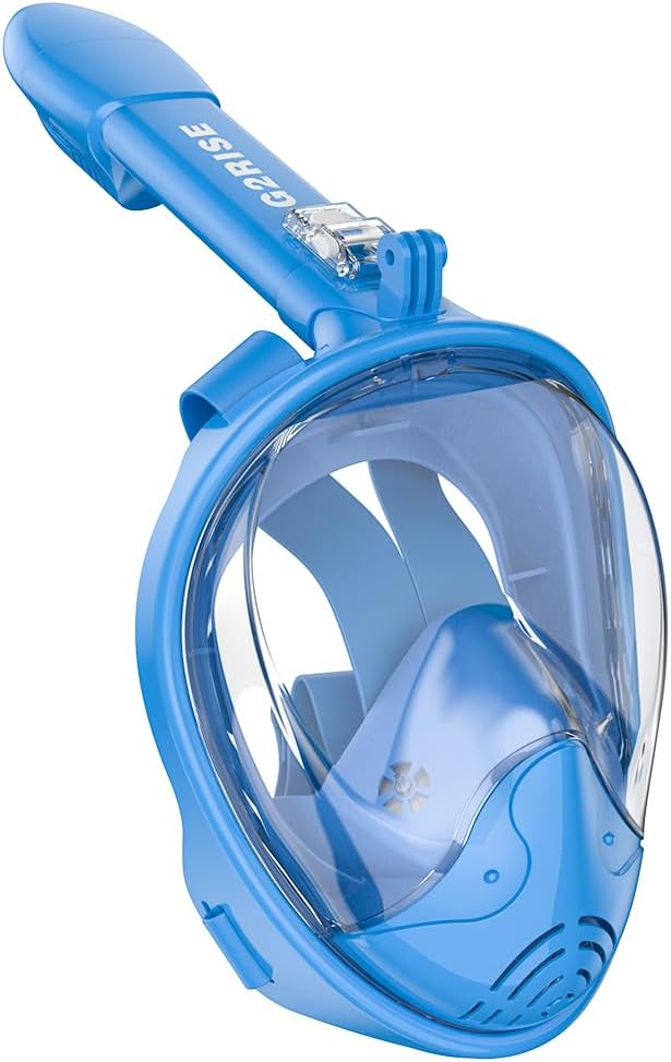G2RISE® Schnorchelmaske, Tauchmaske, Faltbare CO2-sichere Schnorchel Vollmaske mit Kameraposition fü