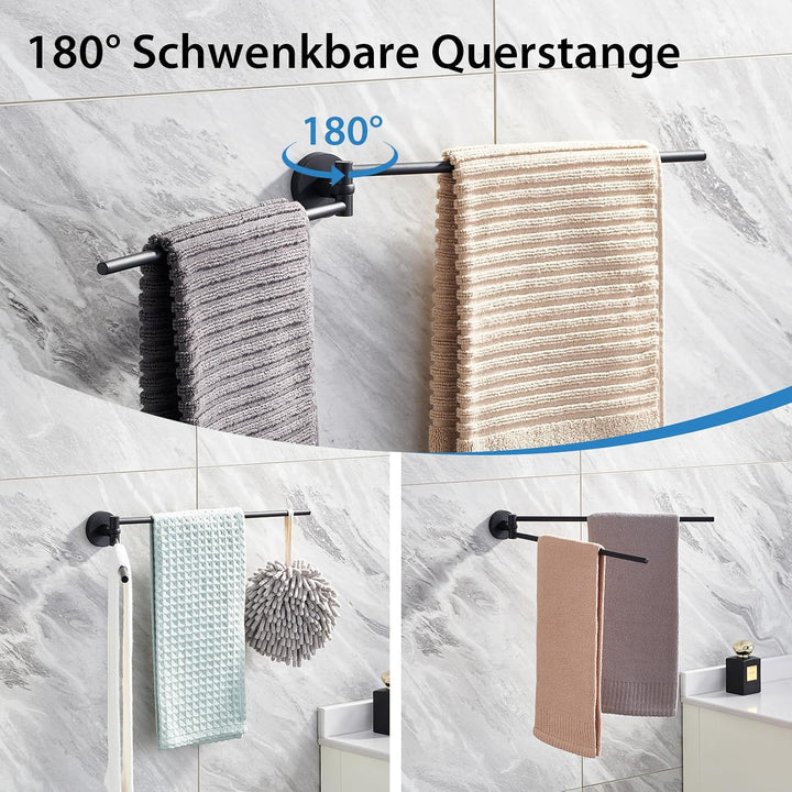 Doppel Handtuchhalter Bad Handtuchstange 40cm Handtuchständer, Zweiarmig Bad Handtuchhaltern Wandmon