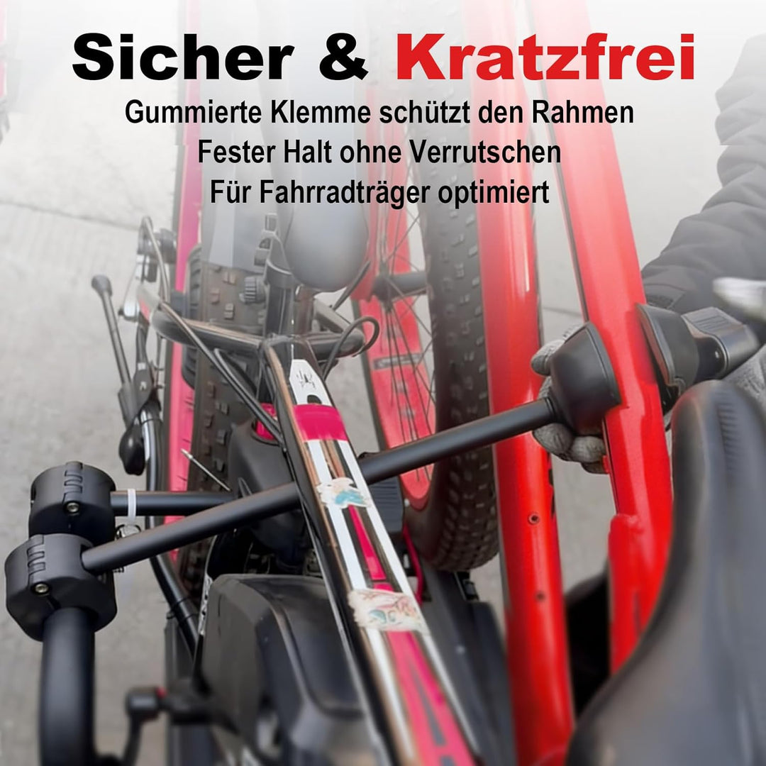 Universal Fahrrad Rahmenhalter 26cm+33cm+49cm, Abschliessbarer Fahrradträger Halterung mit 2 Schlüss