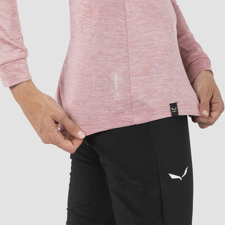 Salewa Damen Puez Melange Dry W L/S Tee T-Shirt XXL Zephyr Melange, XXL Zephyr Melange