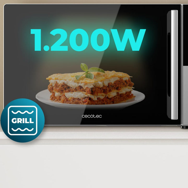 Cecotec Digitale Touchscreen-Mikrowelle mit Grill, 25 l, Convection 2500 Touch, 900 W, Grill 1200 W,
