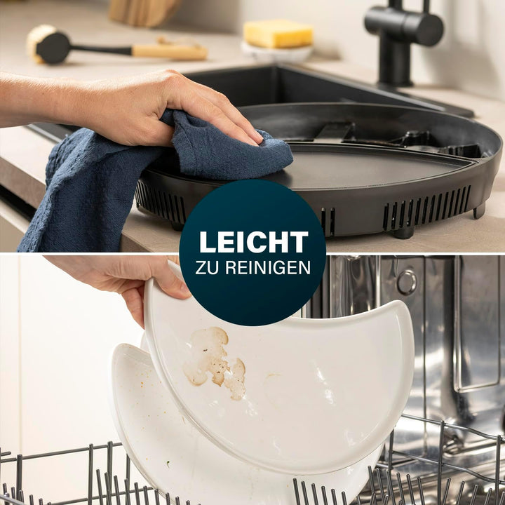 Princess Dinner4All Tischgrill für bis zu 4 Personen – abnehmbare Porzellanplatten; 103080 Für 4 Per