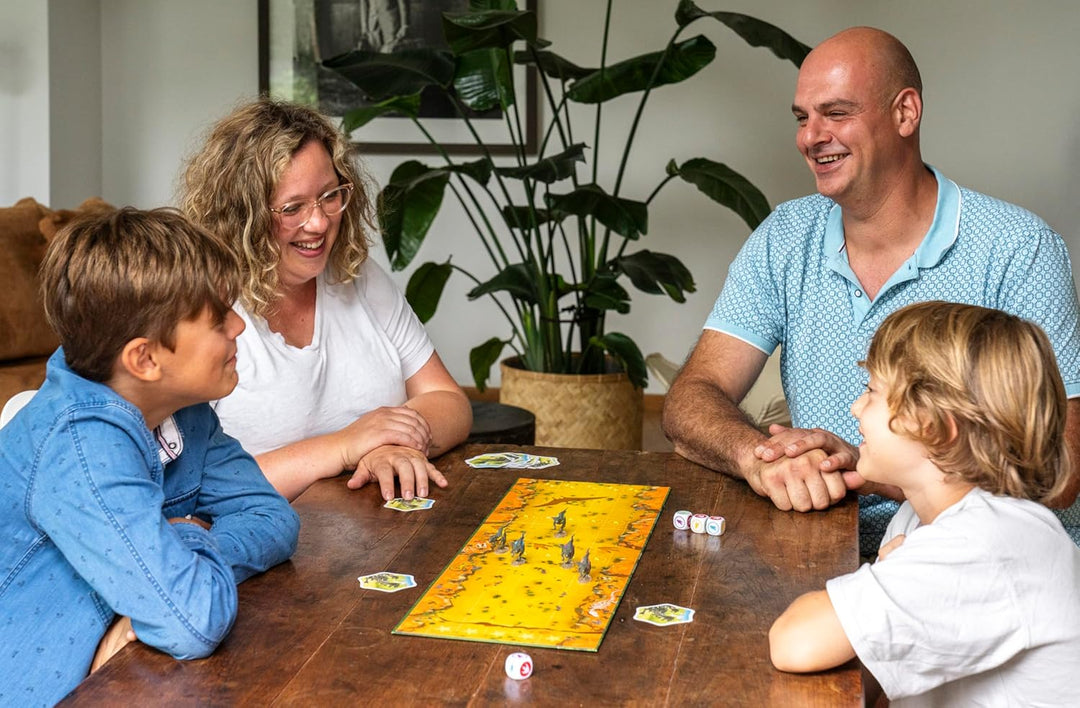 FlexiQ Raptor Race - Gesellschaftsspiele ab 7 Jahren | Spiele für 2 Personen | Reisespiele Erwachsen