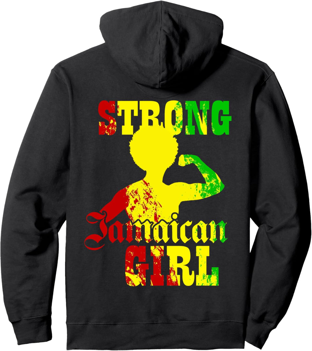 Starke Jamaikanische Frau Jamaica Girl Jamaika Flagge Pullover Hoodie