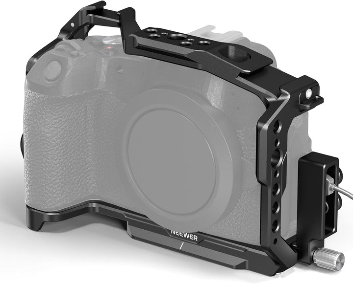 NEEWER EOS R8 Kamerakäfig mit HDMI Kabelklemme, NATO Schiene, Arca Schnellwechselbasis, Drehsichere