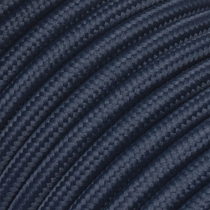 Textilkabel für Lampe, Stoffkabel 3-adrig (3x0,75mm²), Navy-Blau (Dunkelblau) - 10 Meter 10 Meter Ma