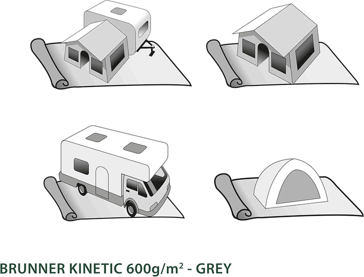 BRUNNER Zeltteppich Kinetic 250 x 600 (grau)