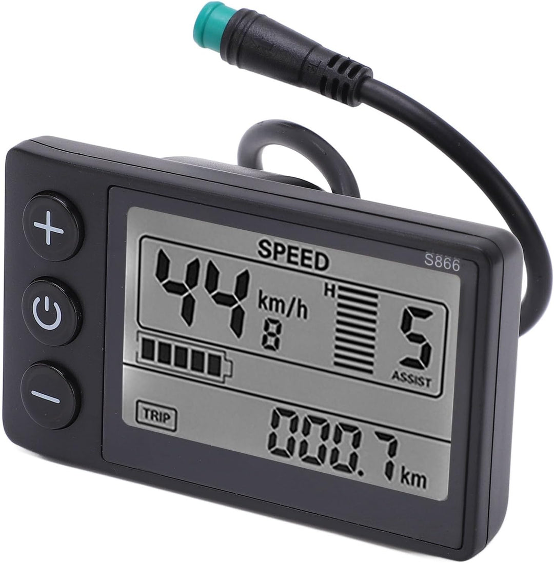 VBESTLIFE Elektrisches Fahrrad-LCD-Display, 24 V 36 V 48 V Bedienfeld LCD-GrossBild-FahrradmessgeräT