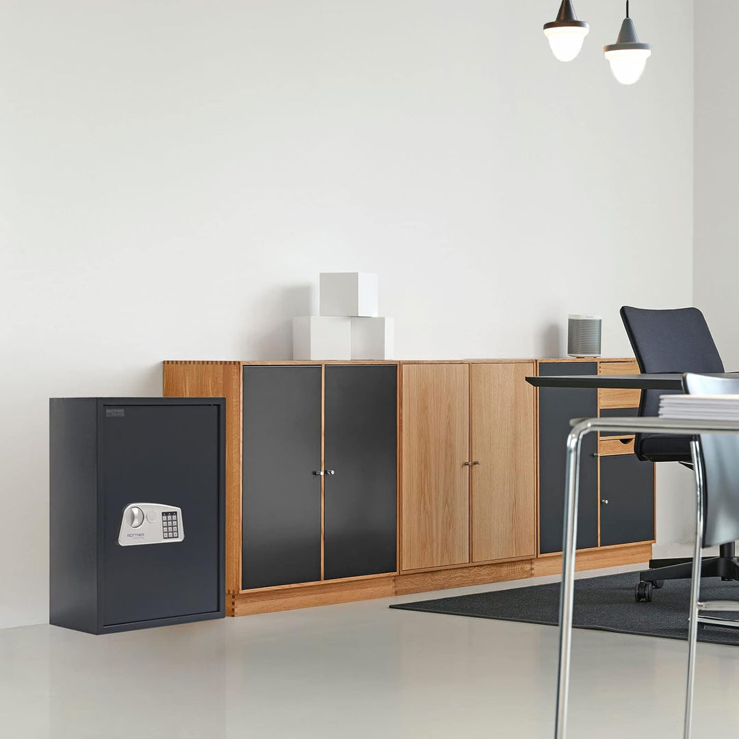 Rottner Möbeltresor Jupiter 5 Elektronikschloss mechanische Notöffnung anthrazit BxHxT 45x67x36 cm h