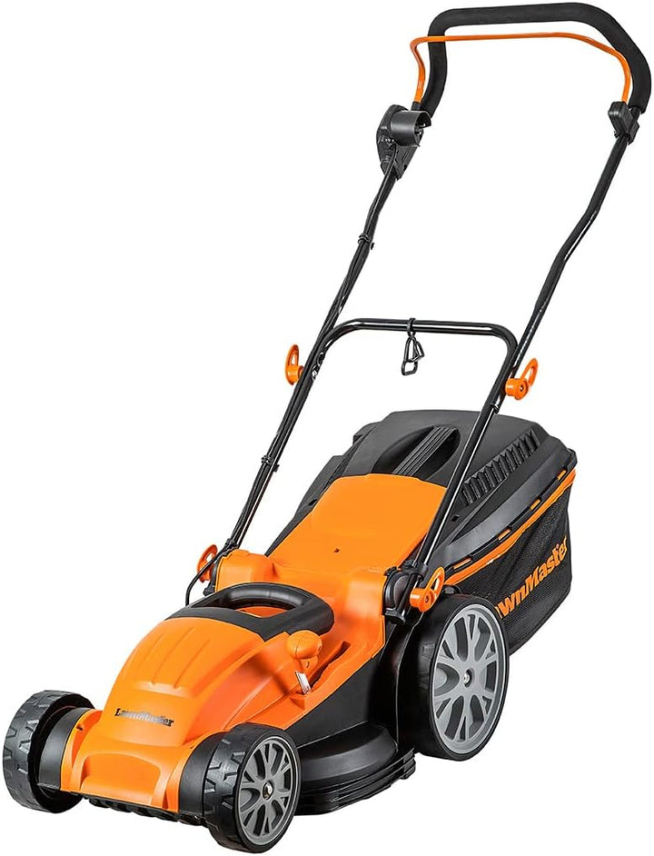 LawnMaster MEB1840M Elektro Rasenmäher 1800W 40cm, 6-fache Schnitthöhenverstellung 20-70 mm, 42L Fan