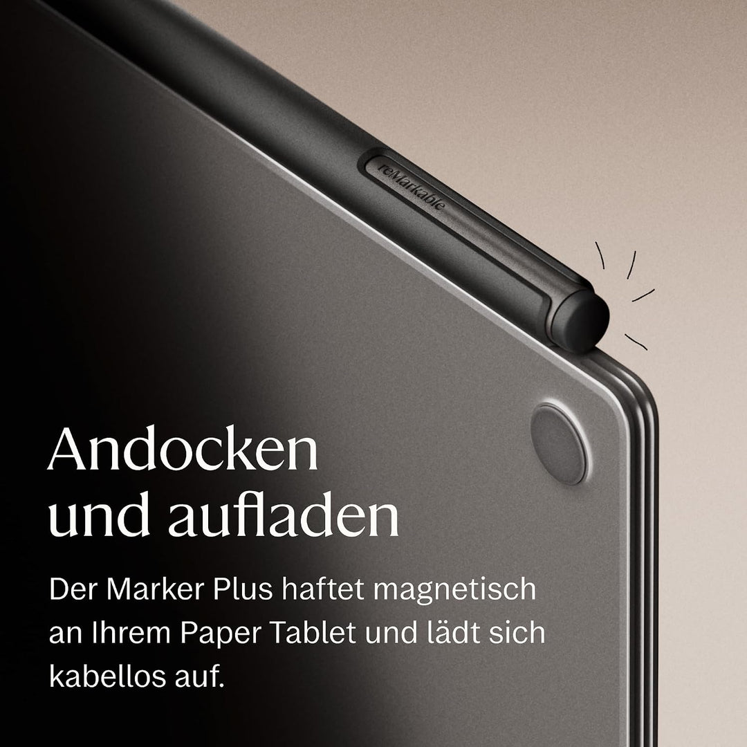 reMarkable Marker Plus für Paper Pro, Pro Move und Paper Pure | Reaktionsschneller und präziser Stif