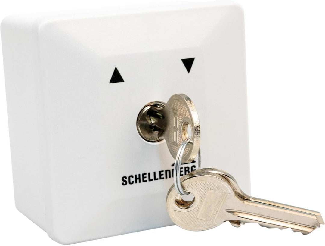 Schellenberg 25101 Schlüsselschalter Aufputz austauschbarer Schliesszylinder inkl. 3 Schlüssel, zur