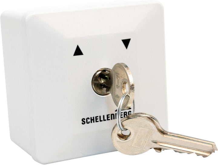 Schellenberg 25101 Schlüsselschalter Aufputz austauschbarer Schliesszylinder inkl. 3 Schlüssel, zur