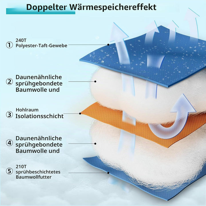 Forceatt Schlafsack -10°C~15°C 4 Jahreszeiten, Mumienschlafsack Winter für Erwachsene Wasserdicht, S