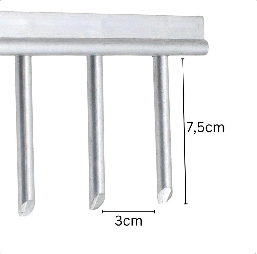 Rekord Aluminium Rechen leicht mit 16 Zinken Breite 62 cm - mit Stiel 150 cm, Rasenrechen, Gartenrec