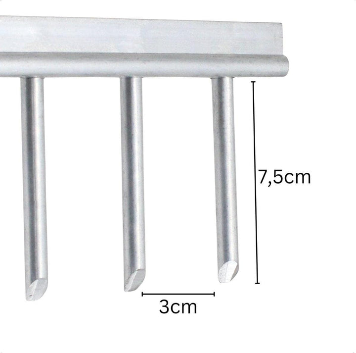 Rekord Aluminium Rechen leicht mit 16 Zinken Breite 62 cm - mit Stiel 150 cm, Rasenrechen, Gartenrec
