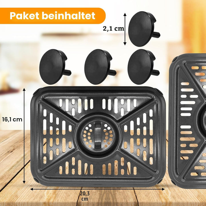 Air Fryer Grill Pan for Ninja Foodi AF400EU 9.5L 6 in 1 DualZone XL 2 Baskets Air Fryer, Replacement