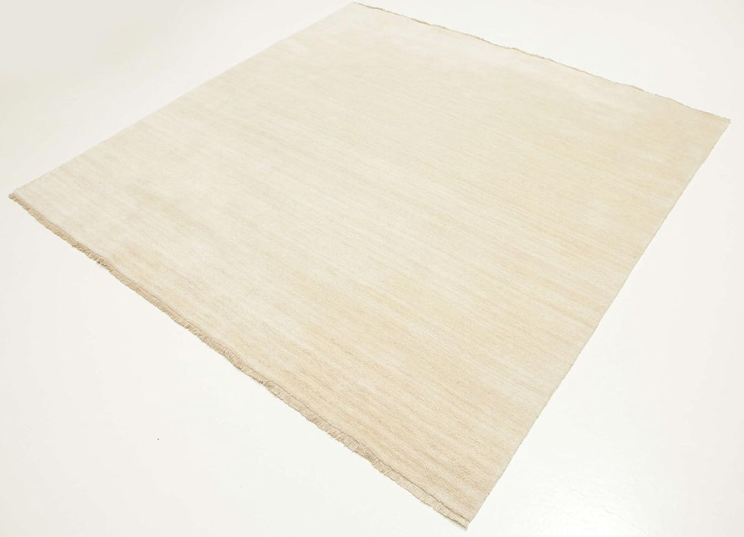 RugVista Handloom Fringes, Teppich, Shaggy/Handloom, 200 x cm, Quadratisch, Niedriger Stapel, Wohnzi