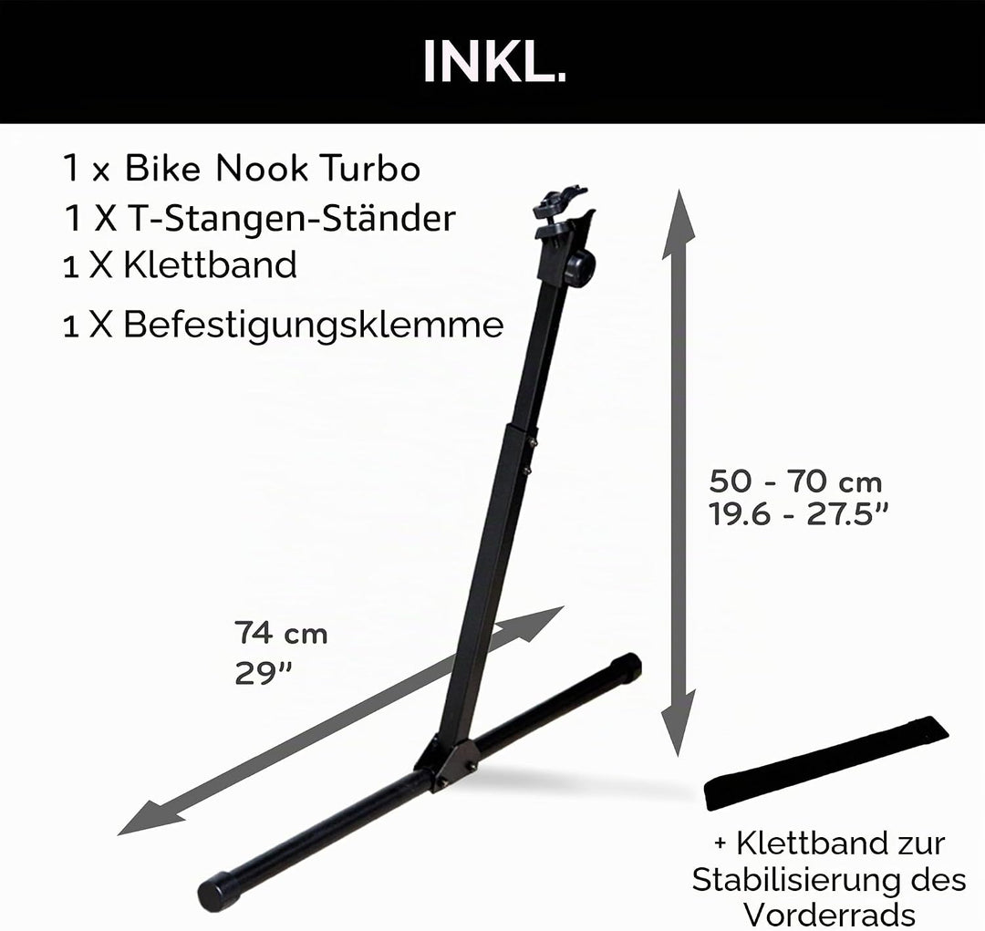 BIKE NOOK T Der originale vertikale Fahrrad-Bodenständer für die Aufbewahrung in der Garage sowie fü