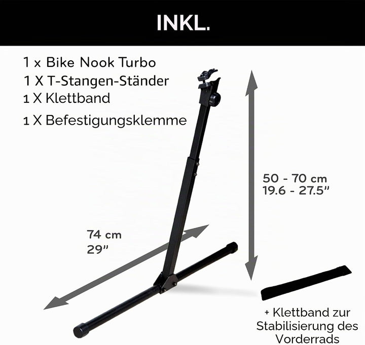 BIKE NOOK T Der originale vertikale Fahrrad-Bodenständer für die Aufbewahrung in der Garage sowie fü