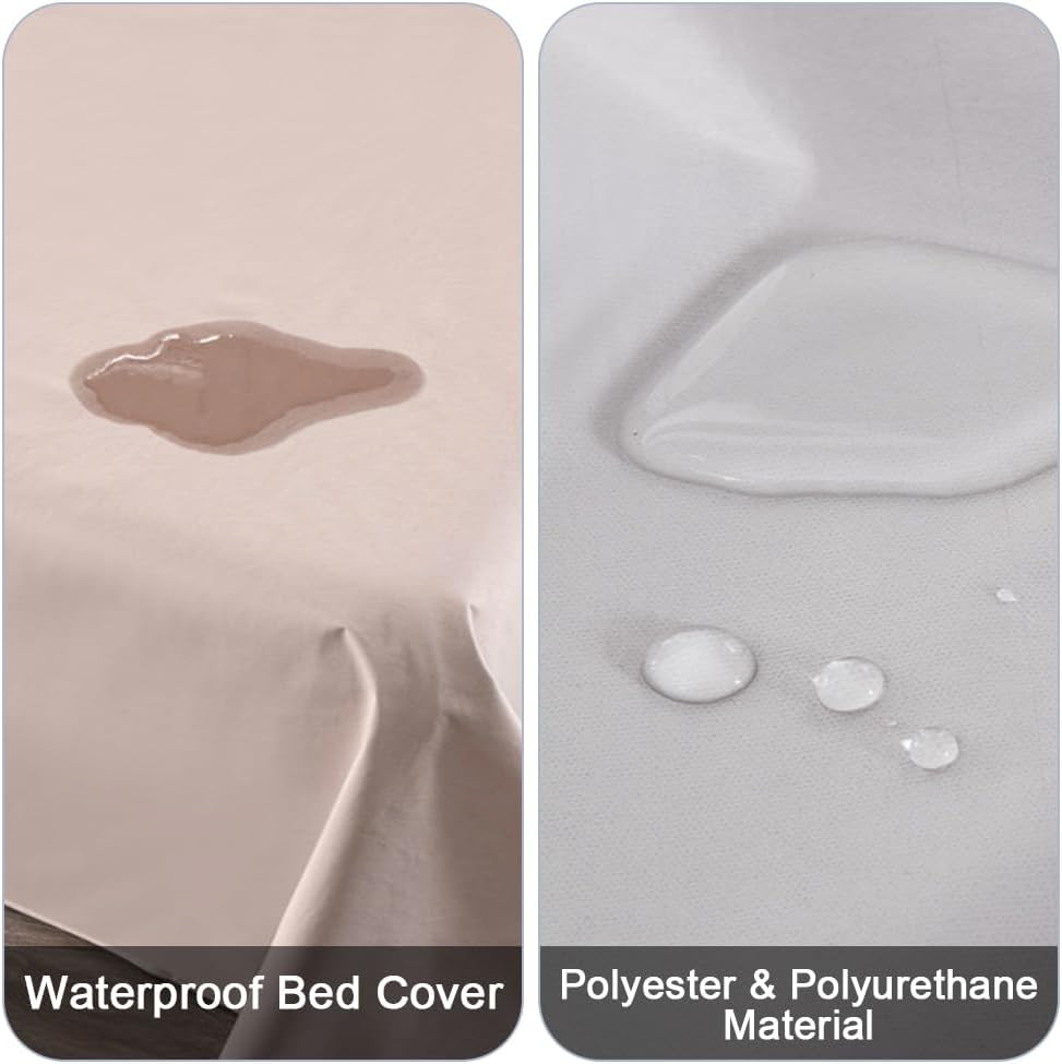 DUJUIKE 100% wasserdichte Schutzdecke oder Liner für Bett, Matratzenschoner für das Bett, Wiederverw